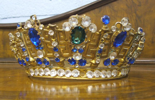 old french staue crown tiara